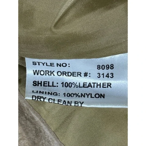 Margaret Godfrey Suede Leather Pants Womens Size 4 Tan Beige Vintage Straight - Picture 5 of 10